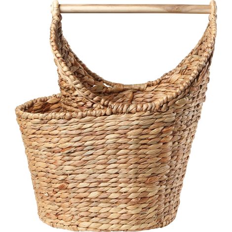 Cesta porta carta igienica in giacinto d'acqua - Altezza 42 cm