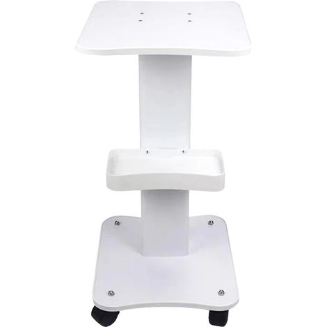 Carrello di servizio mobile, vassoio antiscivolo, ruote piroettanti a 360°, bianco ES (1/2)