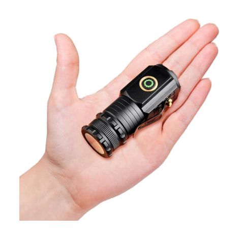 Mini lampe torche LED puissante, torche de poche en aluminium super lumineuse, rechargeable, étanche, pour randonnée et camping, avec aimant