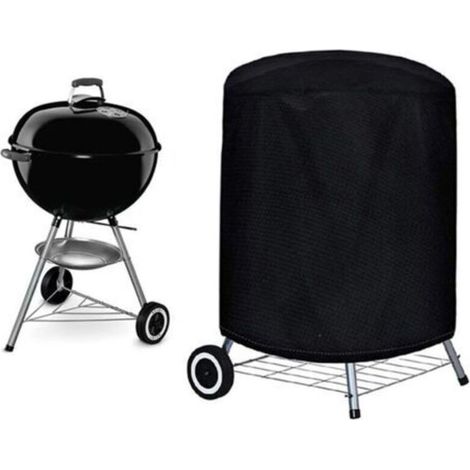 - Funda para barbacoa (77 x 58 cm), lona protectora redonda para barbacoa, a prueba de polvo, resistente a los rayos UV, impermeable para barbacoas de gas, eléctricas, de jardín, de patio y Weber con 