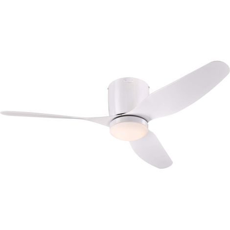 Ventilatore da soffitto per interni bianco da 117 cm Westinghouse Lighting Carla con luce e telecomando, fissaggio con luce LED dimmerabile con vetro smerigliato opale (1/4)