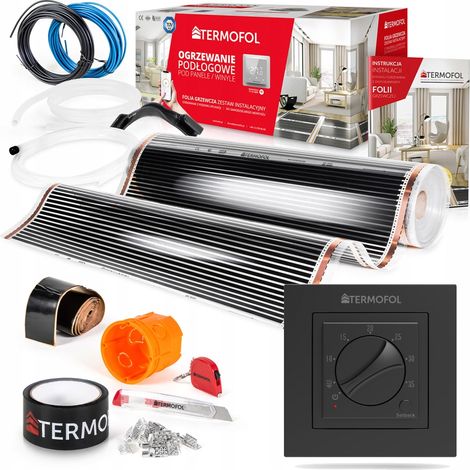Kit de film chauffant infrarouge, largeur 100 cm, puissance 140 W, 1 m² + TF-H3 NOIR (1/5)