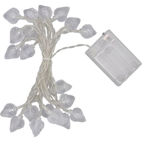 Ortviai Guirlande Lumineuse de Noël Extérieure avec 20 LED en Forme de Fraises, Alimentée par Piles AA (1/5)