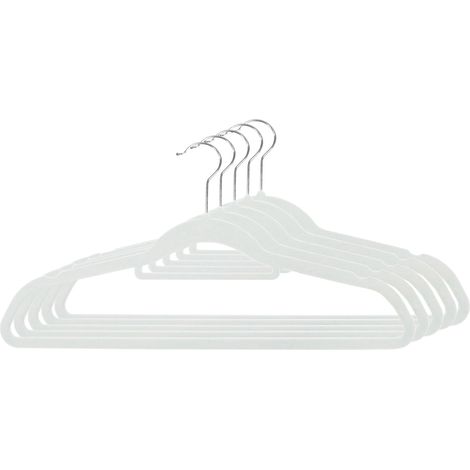 Maxi-Samtkleiderbügel, 10er-Set – grau