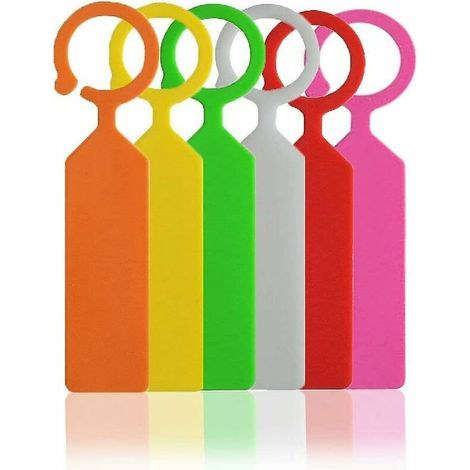 Green Mobility-300 pièces étiquettes d'arbre en plastique, étiquettes suspendues pour plantes marqueurs de jardin en plastique imperméables, 6 couleurs (1/5)