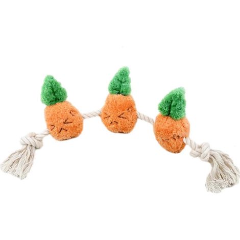 sonore Rope Jouet pour chien – String of Carrots et Peluche balle – pour chiens nettoyage des dents Tug-of-War Entertainment – UN (1/5)