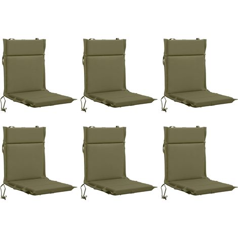 6-Piece High Back Chair Cushions GEMERT 6 pcs 100% Polyester vidaXL (1/5)