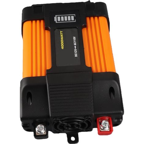 Convertisseur de tension voiture DC-AC avec écran LED numérique, onduleur sinusoïdal modifié, prise universelle, port USB, interrupteur marche-arrêt pour ordinateurs, téléphones et ventilateurs (1/5)