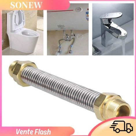 Sonew Tuyau ondulé Tuyau D'adoucisseur D'Eau, G3 / 4 Chauffeur D'Eau du Fil Mâle Connecteur de Tuyau de Tuyau de jardin moteur (1/5)