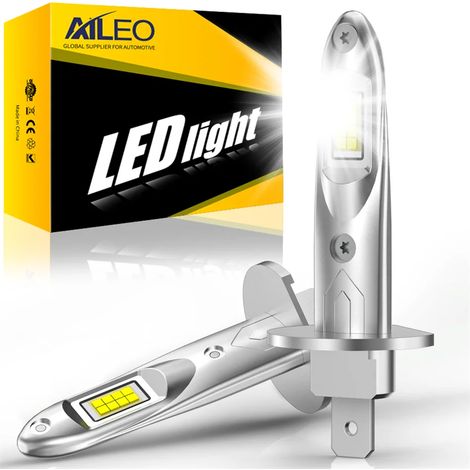 AILEO 2 H1 H7 16000 lm 60W Hochwertige H4 CSP LED-Lampen für Autoscheinwerfer, 6500K Weiß, Fahrzeugbeleuchtung, Einfache Installation (Plug & Play) - AquaForge
