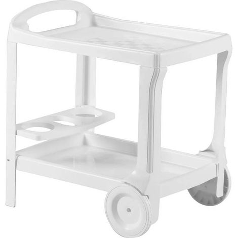 CARRELLO PORTAVIVANDE IN PLASTICA 'BORNEO' bianco