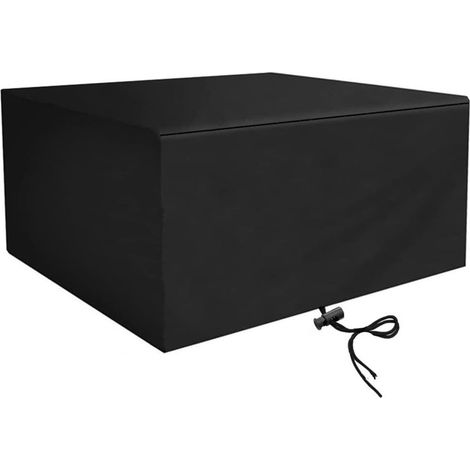 Housse de Protection pour Table Chaise Meubles Imperméable 200x140x70cm Noir (1/5)