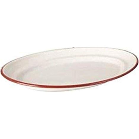 Plat Ovale Plastique Blanc 25 x 17 x 3 cm