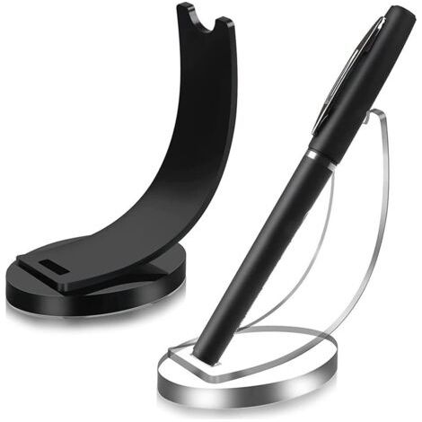 Sollbry 2 PièCe SéRie Acrylique éLectronique Porte-Stylo Crayon PréSentoir Stylo Plume Stylo à Bille Clair Support PréSentoir Stylo Organisateur