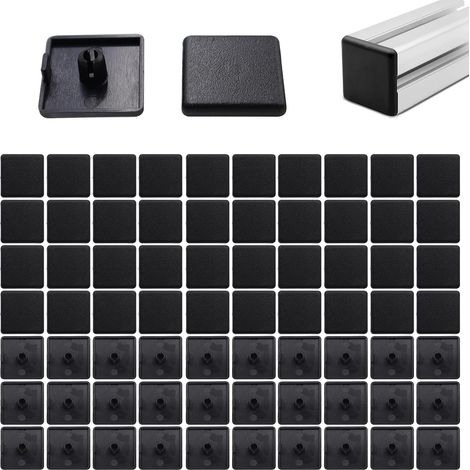 120 Pièces Embouts D'extrusion en Aluminium 20x20mm Profilés en Aluminium Capuchon D'extrémité Embouts Profilés en Aluminium pour Profilé de Construction en Aluminium Embout de Profilé (1/5)