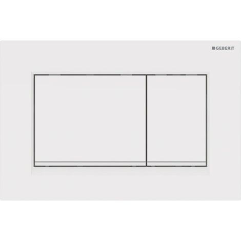 Plaque de commande WC Sigma30 double touche – Blanc mat – Tiges de déclenchement à isolation phonique – Compatible réservoir Geberit (1/10)