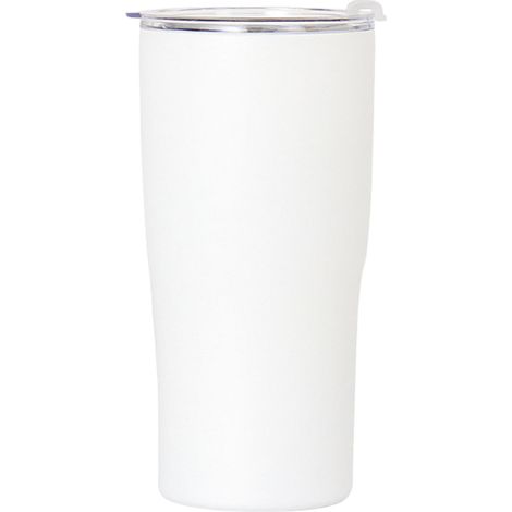 1 Gobelet isotherme, double paroi, acier inoxydable, revêtement poudre, 887 ml, blanc, voyage (1/5)