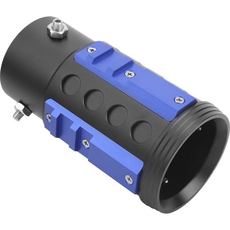 Embout d'échappement arrière automobile OD 72mm/2.8in universel, pièce de course modifiée avec clé bleue (1/5)