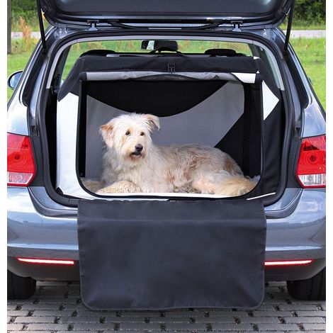 Trixie Vario Transportbox schwarz und grau für Hunde