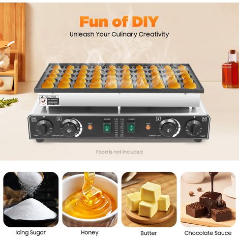 Nonstick Electric Dutch Pancake Maker 50pcs Mini Baker Machine Iron Baker 220V (1/5)