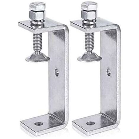 BARKBUSTERS2Pcs Serre Joints C 100MM, Pince C Acier Inoxydable, Pince en C Pince à Bois avec Larges Ouvertures de Mâchoire pour Soudage Charpentier Montage Domestique, l'Ébénisterie (1/4)