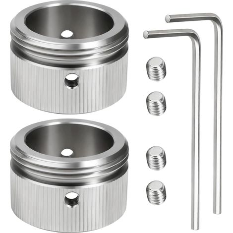 2pcs Vanne thermostatique radiateur Adapter aus Edelstahl 304, Tete thermostatique radiateur mit Rillen, Adapter für RA Ventil zu M30 x 1,5, inkl. passendem Werkzeug für Heizkörperthermostat (1/5)