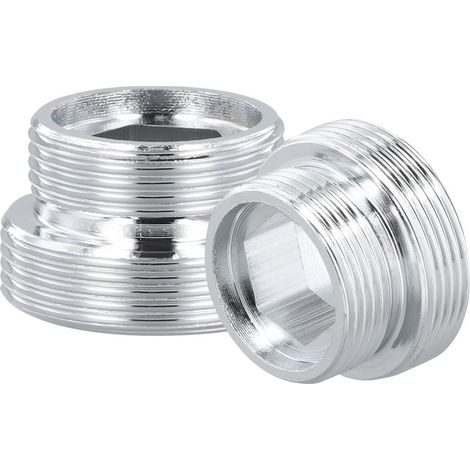 2 piezas de adaptadores de grifo metálicos, adaptador de rosca para grifo, conector aireador metálico con rosca macho, adaptadores aireadores de rosca macha para fregadero de cocina (M18 - M22) (1/5)