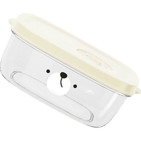 Boîtes de conservation des aliments avec couvercles, préservant la fraîcheur, compatibles avec le micro-ondes, couleur beige. (1/5)