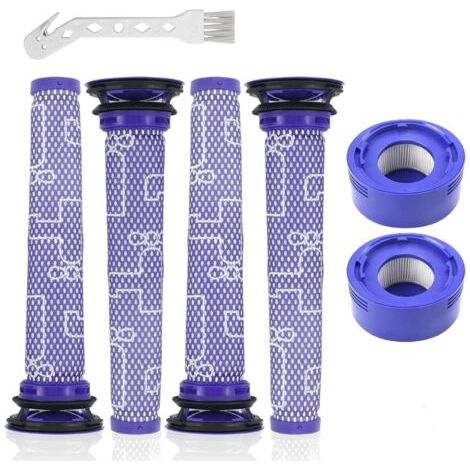 Filtres de Rechange Aspirateur pour Dyson V8 V7 Absolute Animal Motorhead, 2 Post-filtres HEPA, 4 pré-filtres, filtres d’aspirateur de rechange pour Dyson V7, V8,remplacer 965661-01 et 967478-011 (1/5)