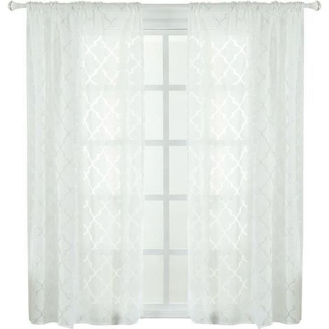 Rideau 100x250cm en Polyester à Beau Motif Moderne - Occultant pour Chambre ou Salon (Bleu)