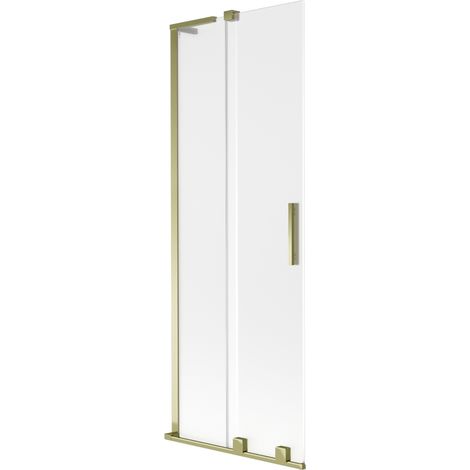 Mexen Velar L pare-douche 2 volets coulissants 75 x 150 cm, dépoli, doré - 896-075-003-31-50 (1/2)