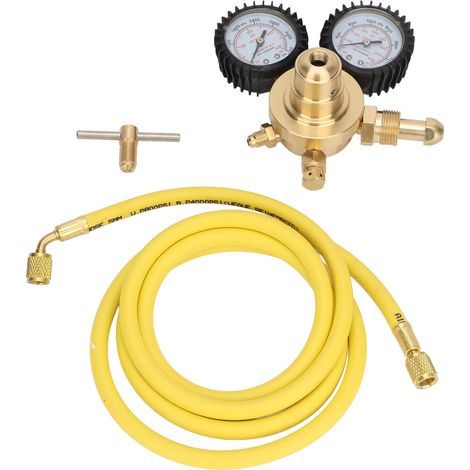 Test kit with pressure gauge and nitrogen regulator, brass inlet and outlet fittings with 200 cm hose (1/5)