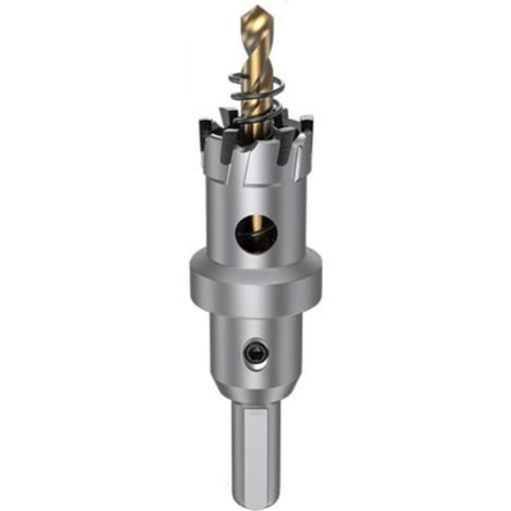 Scie cloche en métal de 22 mm, coupe-trou TCT avec forets pilotes, foret en carbure cémenté robuste pour fer, acier inoxydable, plastique, cuivre (1/5)