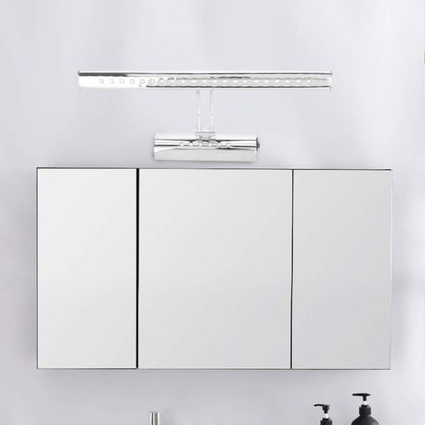 Applique Murale LED, clairage de Salle de Bain, Lumire de Vanit en Acier Inoxydable, Luminaires de Vanit de 1,97 Pouces 5W, Miroir de Maquillage Anti-bue tanche, Lumire Avant Blanche (1/5)
