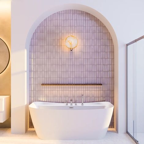 Vasca da Bagno Freestanding 170cm in Acrilico Colore Bianco Lucido Mod. Elisabetta (1/5)