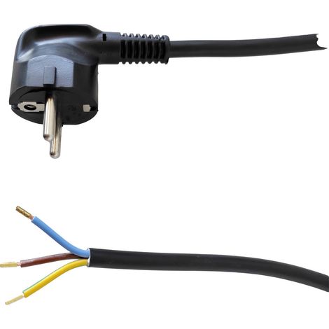 HELU 87142-1 Strom Netzkabel Schwarz 5 m