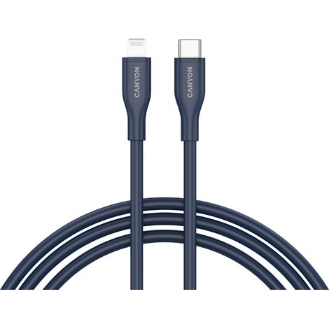 Cable Canyon CLNM60 C-L 60W MFI 1m Silicona Azul (1/3)