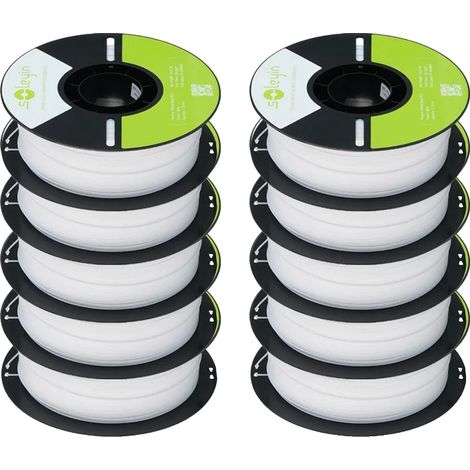Filament d'imprimante 3D, bobine de 10 kg, grande résistance, petg Blanc (1/2)