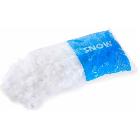 Neve Artificiale a Batuffoli Decorazione Natalizia per Casa, Vetrine, Presepi Confezione da 510 Grammi Addobbi per Allestimento Natalizio