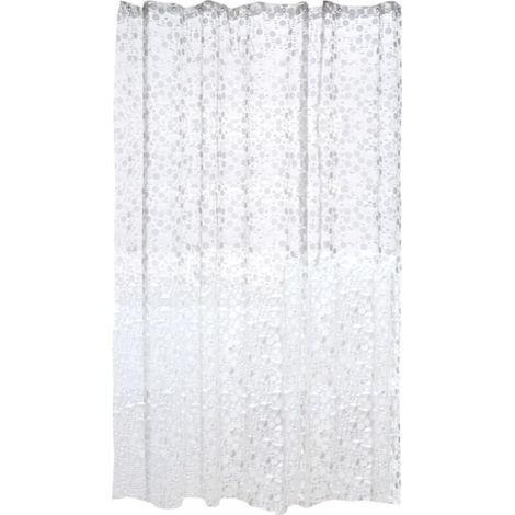 Rideau de douche avec doublure imperméable en EVA épaisse, adapté aux salles de douche et aux baignoires, motif circulaire 3D, rideau de séparation de salle de bain imperméable.
