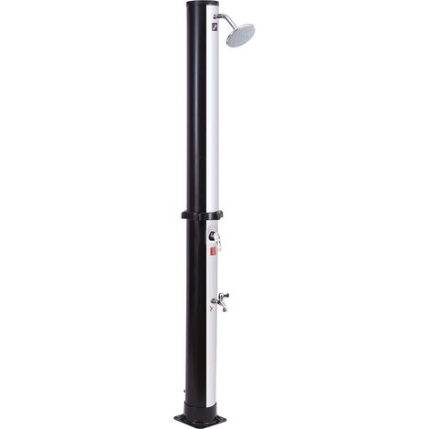 Ducha solar FIDGI negra y plata 35L