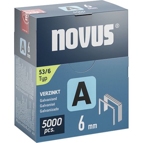 Novus Tools 042-0761 Feindrahtklammern Typ 53 5000 St. Abmessungen (L x B) 6 mm x 11.3 mm
