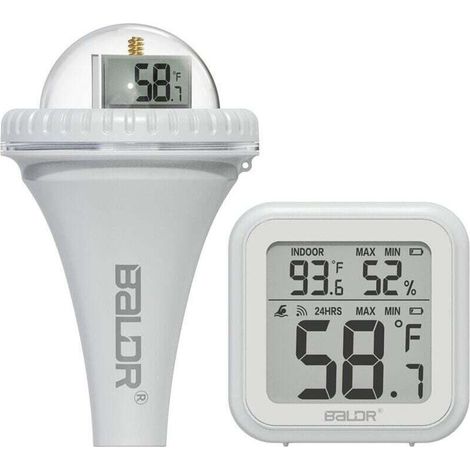 Thermomètre de piscine sans fil, enregistrement de données temporelles de haute précision, thermomètre à eau numérique étanche, compteur de température flottant pour piscines intérieur (1/4)