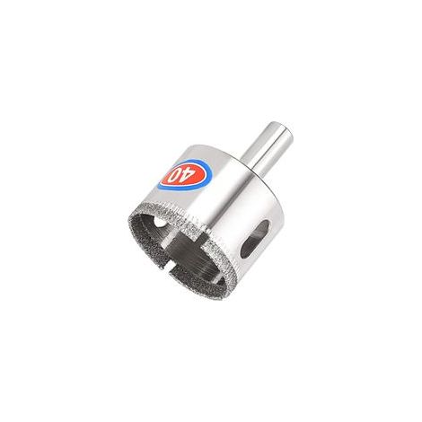 sourcing map Trépan Diamant Foret Scie Cloche pour Carrelage Verre Marbre Céramique Ton Argent 40mm