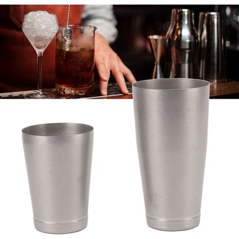 Zweiteiliger französischer Shaker aus Edelstahl 304 mit Sockel, antike Boston-Optik (1/5)