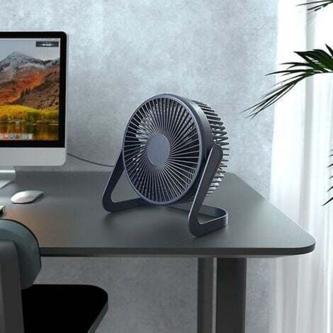 Leiser Mini-USB-Tischventilator – 360°-Drehung – USB-betrieben – Kompaktes blaues Design – Spark (1/4)