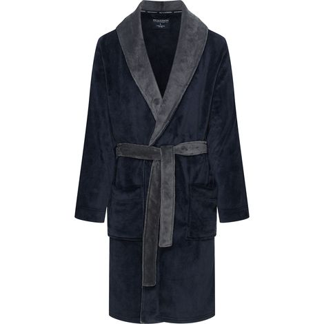 Peignoir homme Nocturn Henderson  Bleu marine, taille M (1/5)