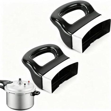 Manici di ricambio per pentole, set di manici per pentole, riparazione utensili da cucina, bachelite resistente al calore, 2 pezzi, nero (1/5)