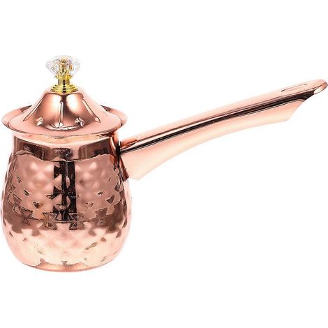 Cafetière à long manche pour la préparation du café, lot de 2 pièces, en acier inoxydable or rose