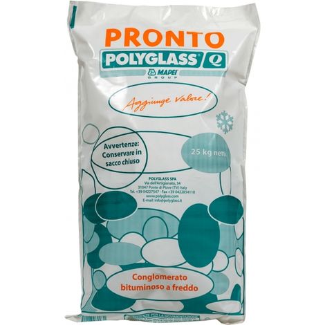 Asfalto a freddo pronto per riparazioni e piccole buche asfalto sacco 25 kg
